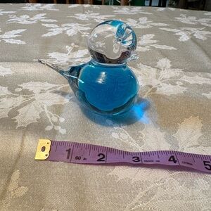 Vintage Swedish Blue Glass Bird Figurine